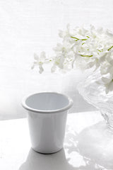 White Enamel Tumbler 350ml – Durable Classic Drinkware