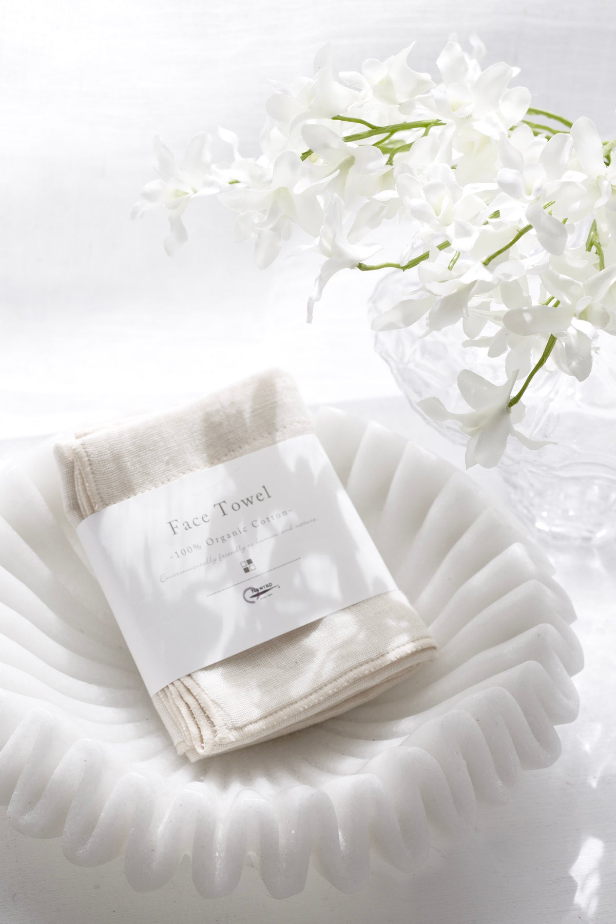 Nawrap Organic Face Towel – 100% Cotton, Made in Japan, Multi-Layer Weave