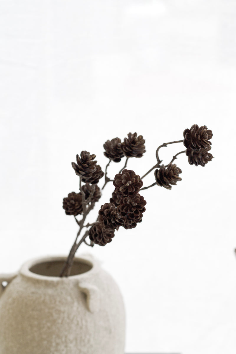 Pinecones Spray 68cm – Artificial Brown Stem for Seasonal Styling