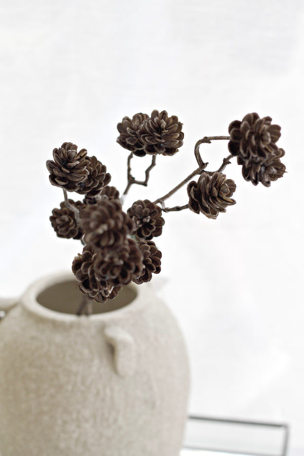 Pinecones Spray 68cm – Artificial Brown Stem for Seasonal Styling