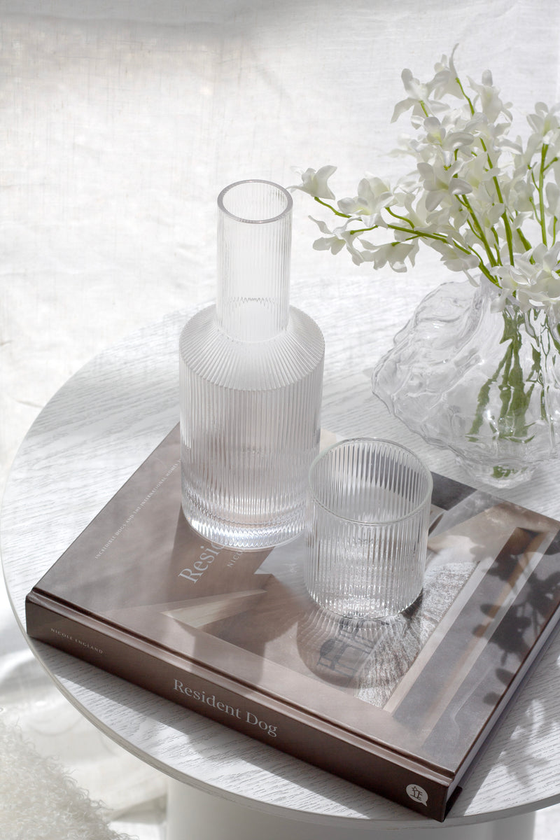 Fluted Glass Amalfi Water Decanter by Papier HQ