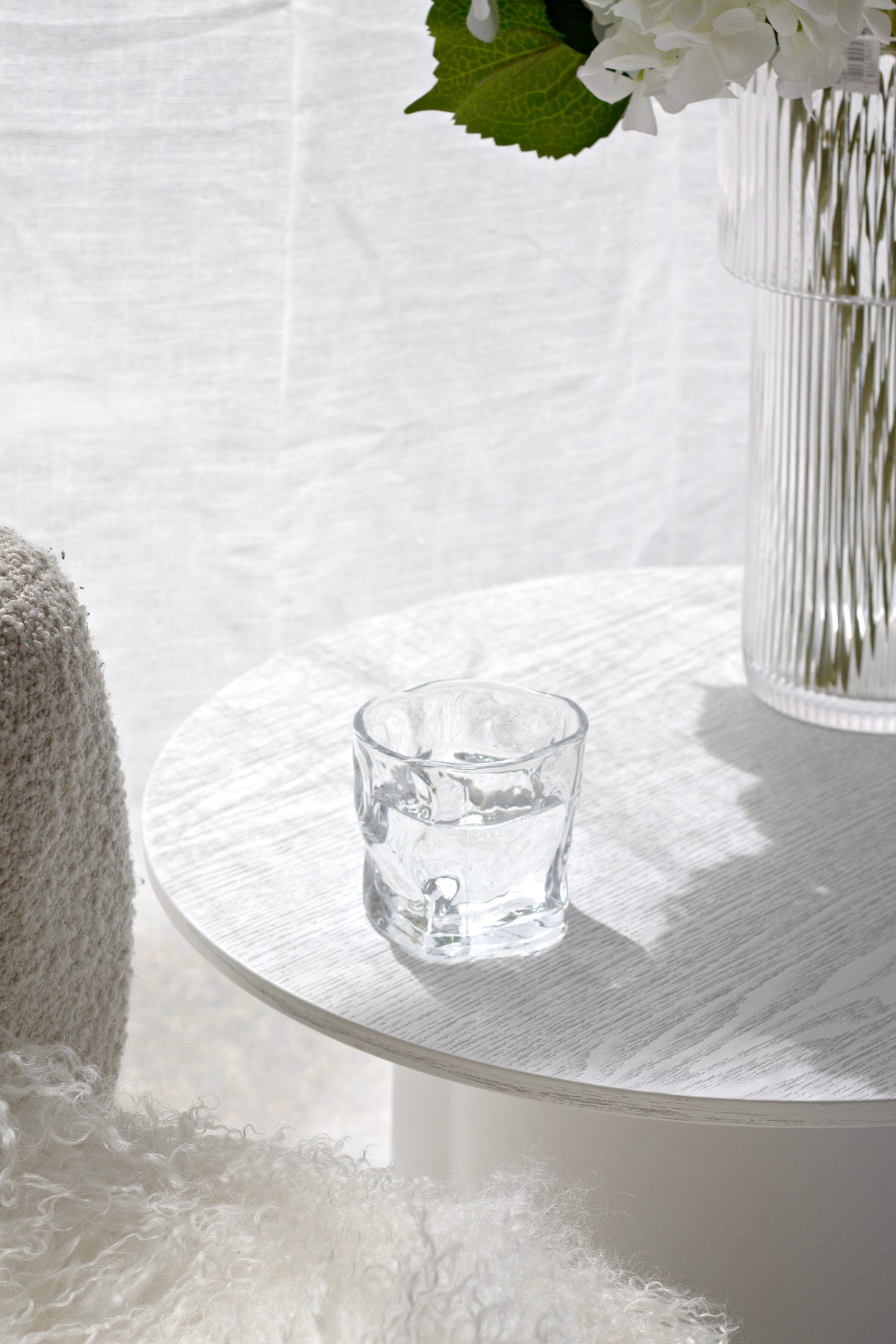 Wavy Textured Glasses (Set of 2) – Stackable Tumblers