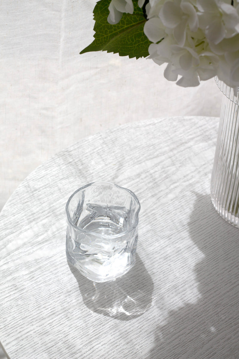 Wavy Glasses (Set of 2) from Papier HQ — Stackable Textured Tumblers