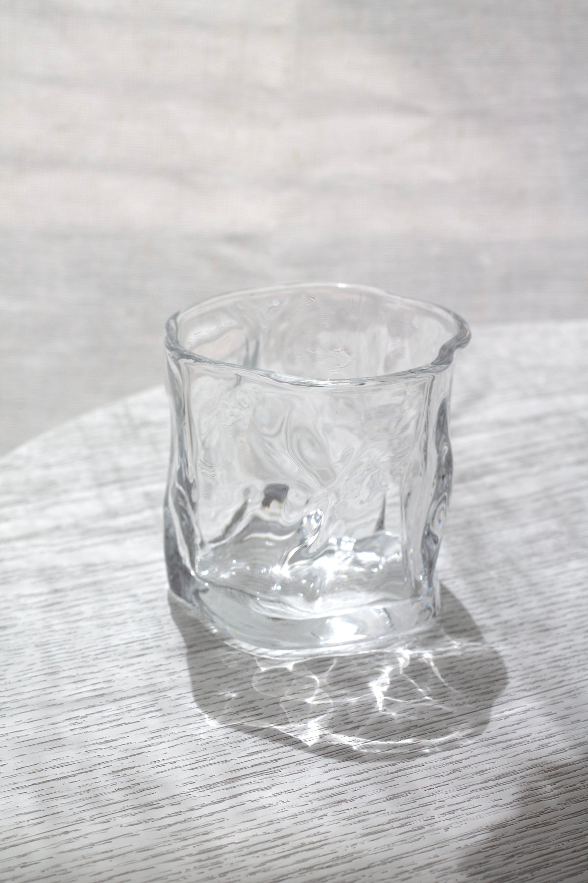 Wavy Textured Glasses (Set of 2) – Stackable Tumblers