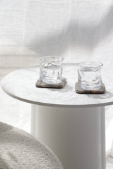 Wavy Glasses (Set of 2) from Papier HQ — Stackable Textured Tumblers