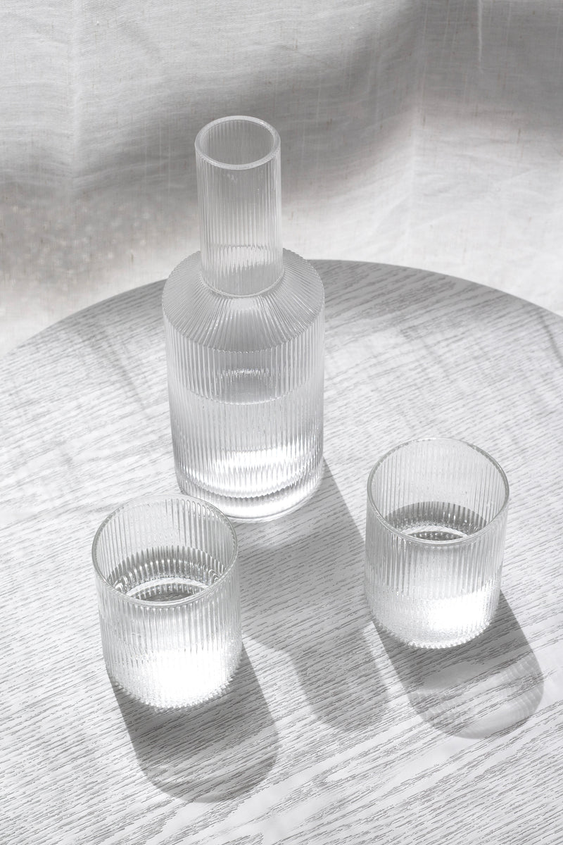 Amalfi Water Glasses (Set of 2) from Papier HQ — Fluted Tumblers