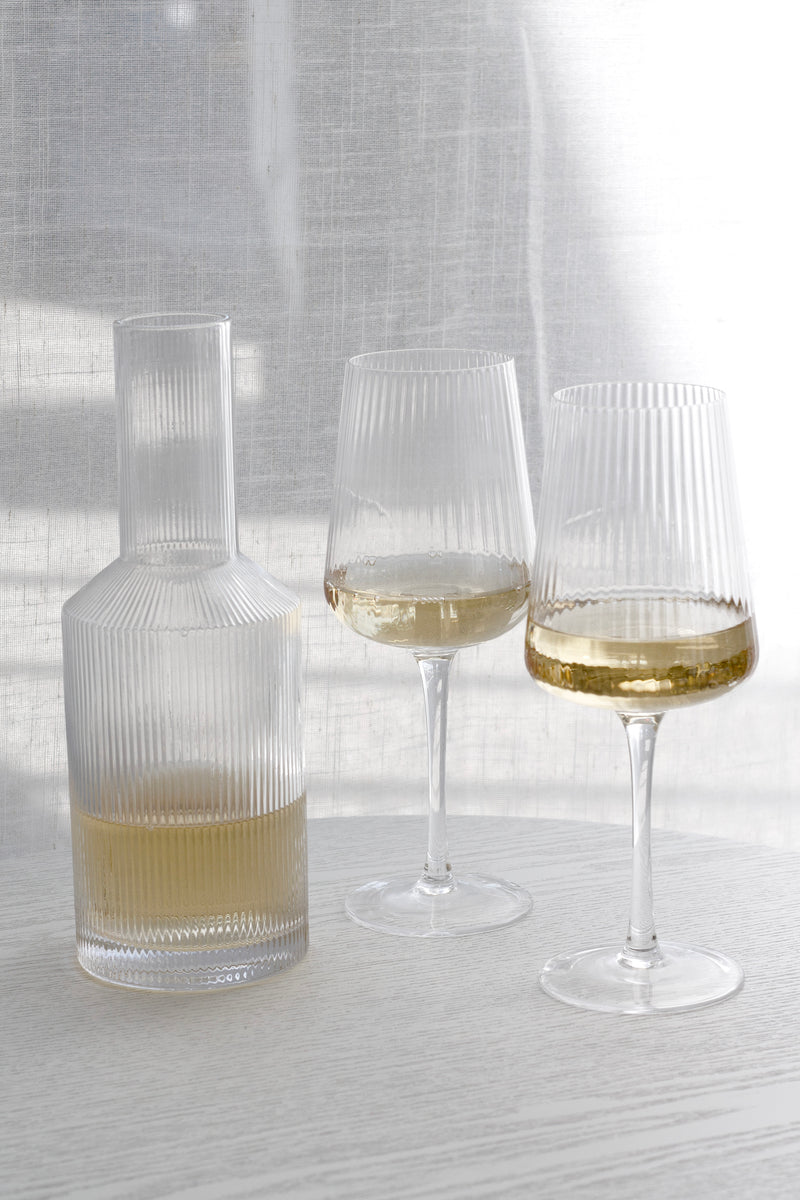 Amalfi Wine Glasses from Papier HQ (Set of 2) — Fluted, Slim Stem