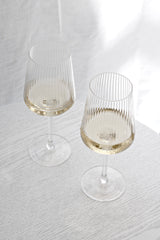 Amalfi Wine Glasses from Papier HQ (Set of 2) — Fluted, Slim Stem