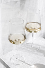 Amalfi Wine Glasses from Papier HQ (Set of 2) — Fluted, Slim Stem