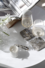 Amalfi Wine Glasses from Papier HQ (Set of 2) — Fluted, Slim Stem