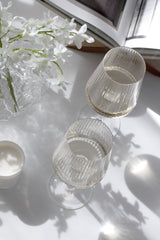 Amalfi Wine Glasses from Papier HQ (Set of 2) — Fluted, Slim Stem