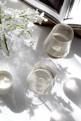 Amalfi Wine Glasses from Papier HQ (Set of 2) — Fluted, Slim Stem