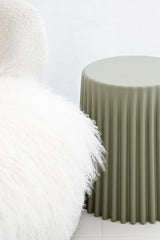 Tom Ribbed Polyurethane Stool – Indoor Outdoor Side Table (4 Colours)