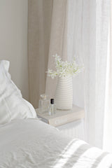 Fulk 3D Printed Ceramic Vase – Sculptural Modern White Porcelain Vase (Small/Large)