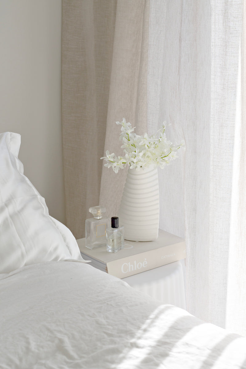 Fulk 3D Printed Ceramic Vase – Sculptural Modern White Porcelain Vase (Small/Large)