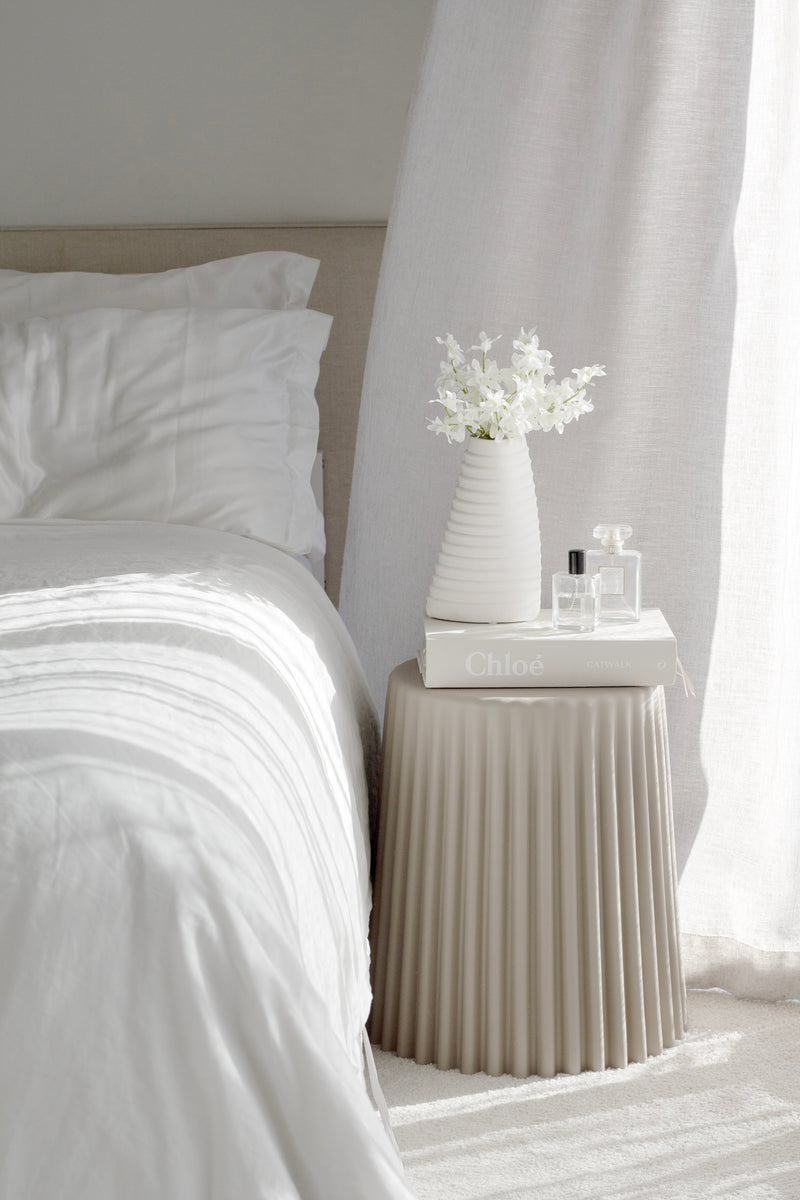 Fulk 3D Printed Ceramic Vase – Sculptural Modern White Porcelain Vase (Small/Large)