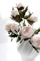 Vintage Peony Stem – 55cm Artificial Flower in White or Blush