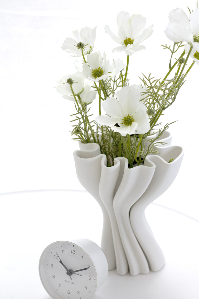 White Faux Cosmos Spray 51cm – Artificial Flower Stem