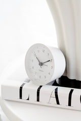 Karlsson Cone Alarm Clock in White Iron, 10cm