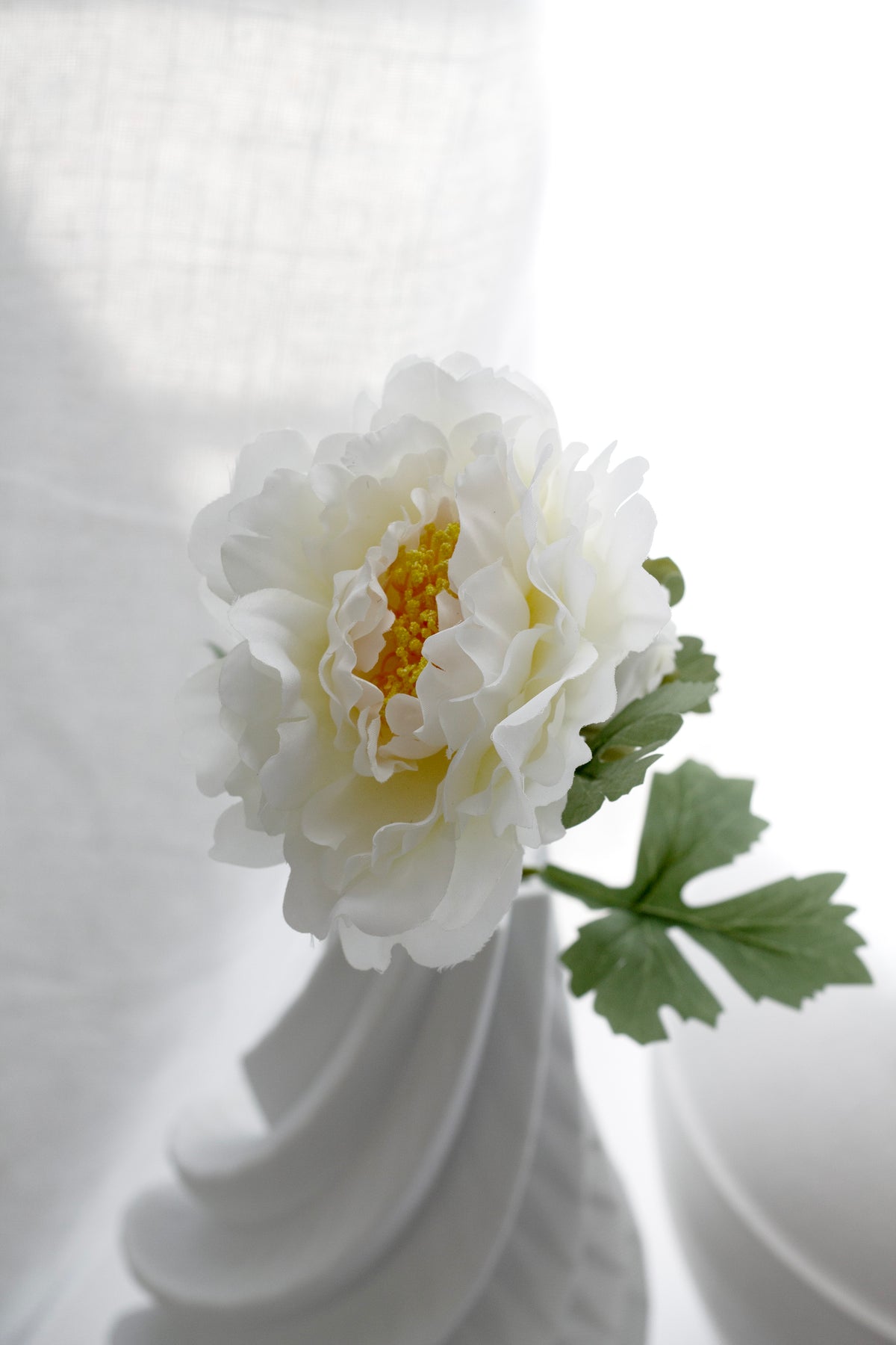 Sophie Peony, White 60cm Faux Flower