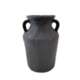 Kaia Stone Vase – Black Textured Vessel 17x25cm