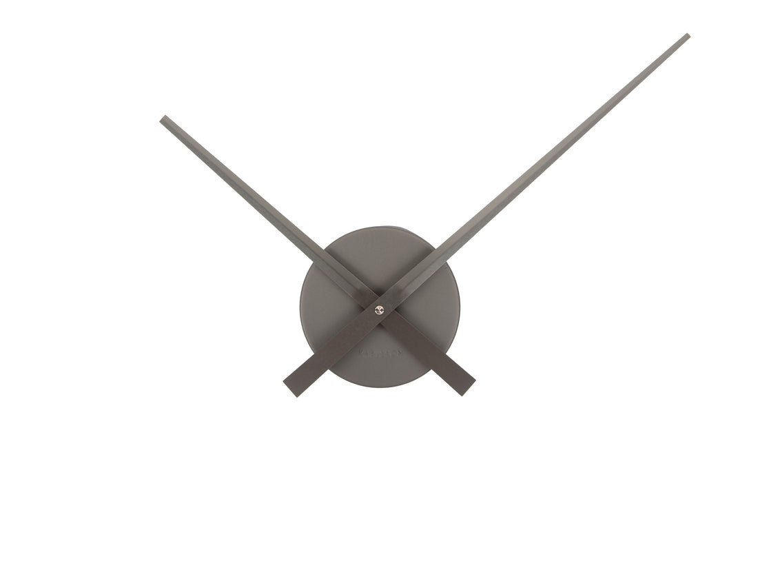 Little Big Time Wall Clock by Karlsson in metallic dark grey, small size, front view