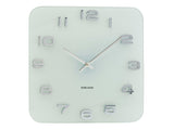 Karlsson Vintage Square wall clock in white with glass face, 35cm