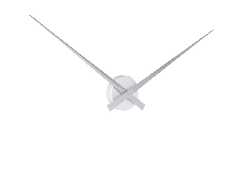Karlsson Large Little Big Time Wall Clock in silver aluminium, 77.5cm