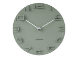 On The Edge Wall Clock - Black / White / Warm Grey / Jungle Green (42cm)