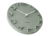 On The Edge Wall Clock - Black / White / Warm Grey / Jungle Green (42cm)
