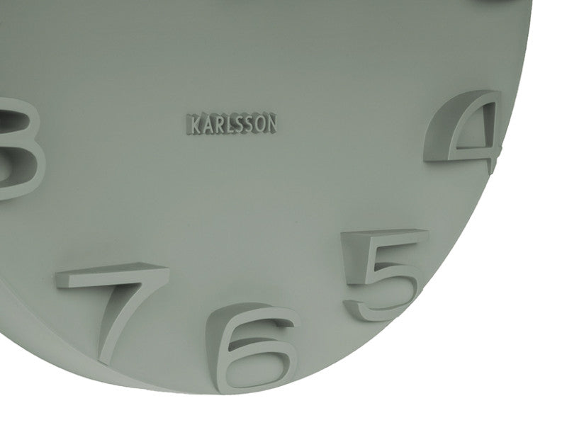 On The Edge Wall Clock - Black / White / Warm Grey / Jungle Green (42cm)