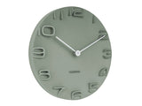 On The Edge Wall Clock - Black / White / Warm Grey / Jungle Green (42cm)