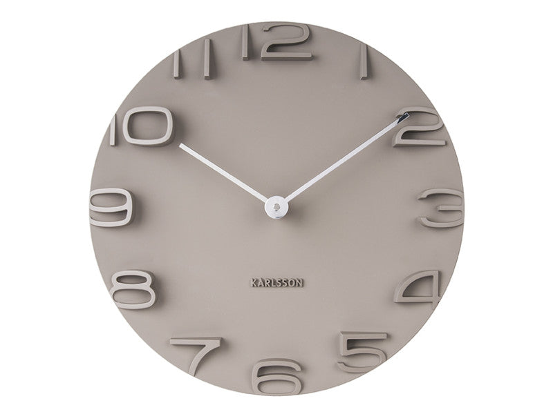 On The Edge Wall Clock - Black / White / Warm Grey / Jungle Green (42cm)