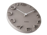 On The Edge Wall Clock - Black / White / Warm Grey / Jungle Green (42cm)