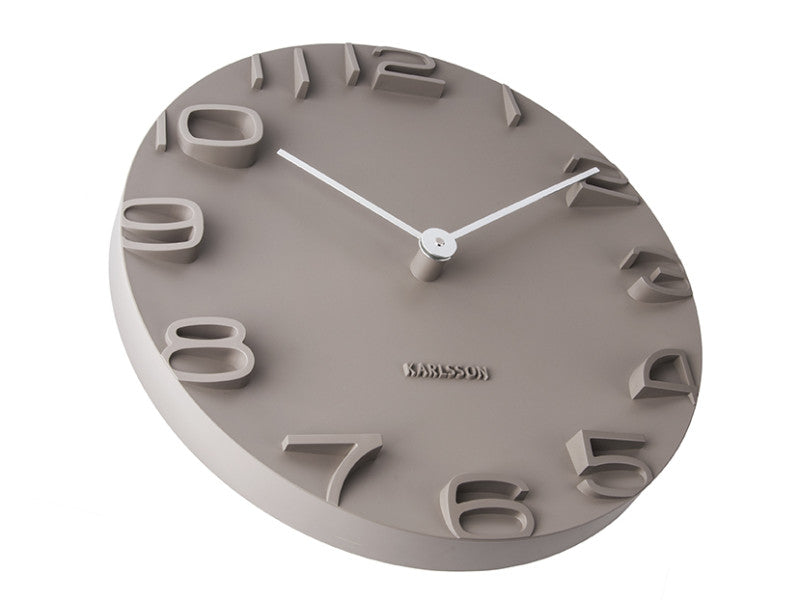 On The Edge Wall Clock - Black / White / Warm Grey / Jungle Green (42cm)