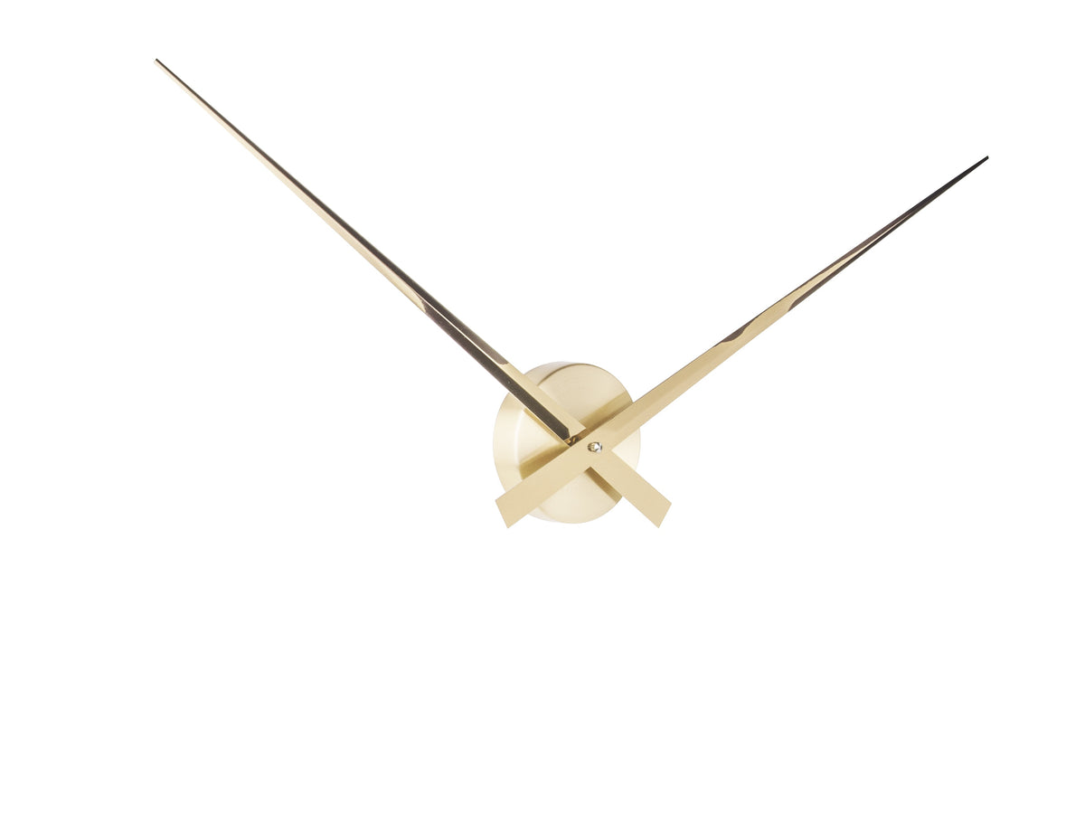 Large Little Big Time Wall Clock by Karlsson in gold, angled view