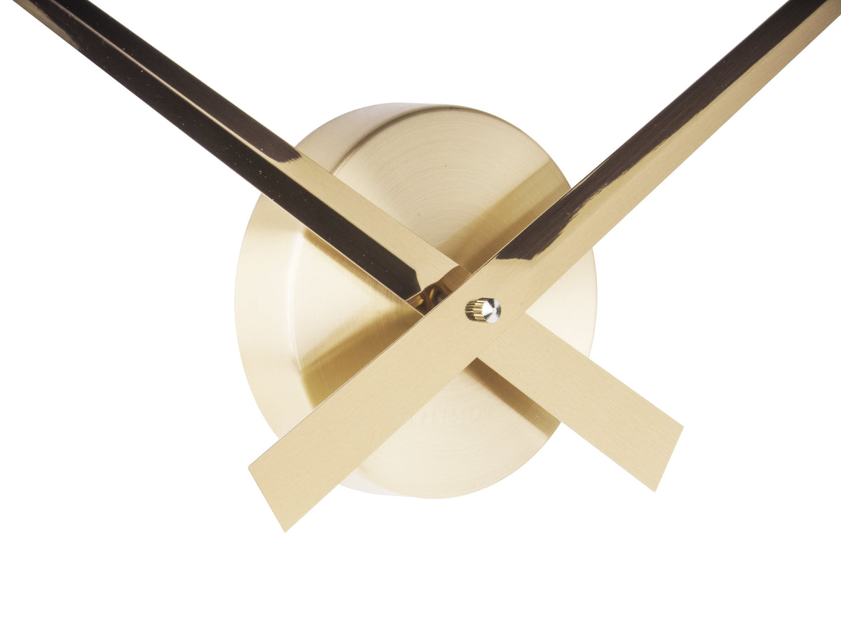 Large Little Big Time Wall Clock by Karlsson in gold on a white background