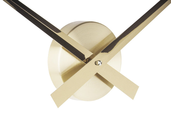 Large Little Big Time Wall Clock by Karlsson in gold on a white background