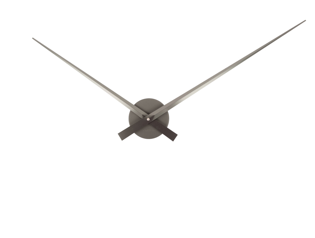 Little Big Time Wall Clock by Karlsson in metallic dark grey, large size, front view