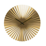 Karlsson Sensu wall clock in gold pleated steel fan design, 40cm