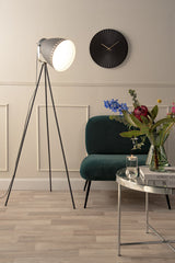 Black Sensu XL wall clock styled in an interior