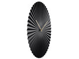 Black Sensu XL fan wall clock shown from an angle