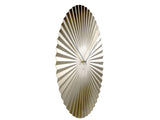 Gold Sensu XL fan wall clock shown from an angle