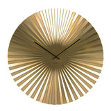 Karlsson Sensu XL wall clock in gold pleated steel