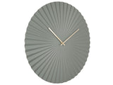 Jungle green Sensu XL fan wall clock shown from an angle