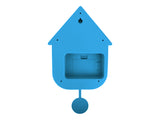 Karlsson Modern Cuckoo Clock in Bright Blue, Nordic wall clock with birdsong