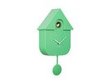 Karlsson Modern Cuckoo Clock in Bright Green, Nordic wall clock with birdsong