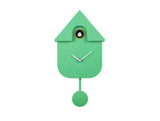 Karlsson Modern Cuckoo Clock in Bright Green, Nordic wall clock with birdsong