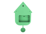 Karlsson Modern Cuckoo Clock in Bright Green, Nordic wall clock with birdsong