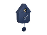 Karlsson Modern Cuckoo Clock in Dark Blue, Nordic wall clock with birdsong